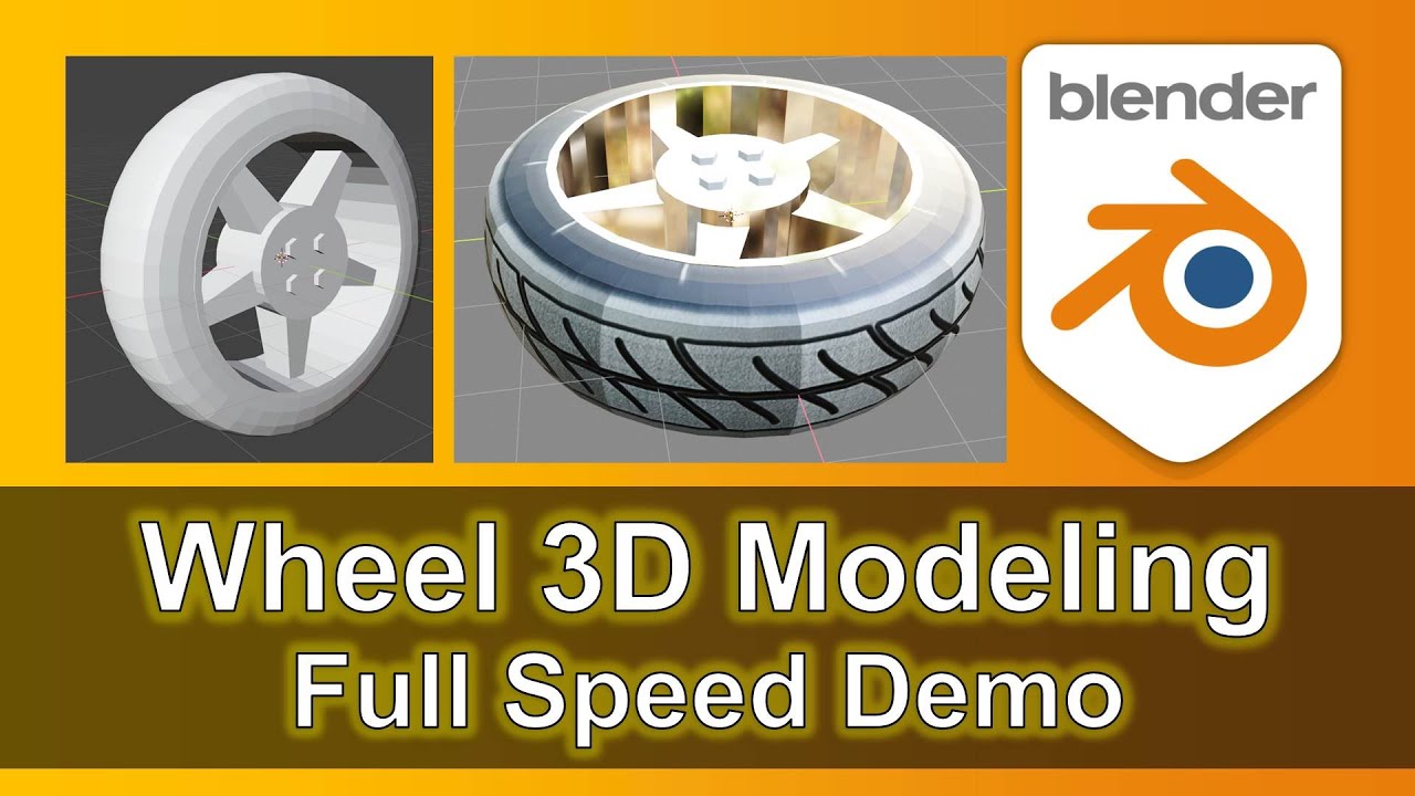 Title: 3D Modeling a Car Tire with Rim | Step-by-Step Silent Demo with Music | Blender