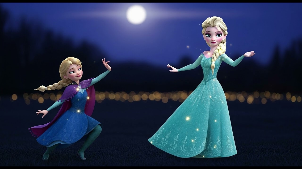 Elsa Daughter Magical Night Glow Dance 🌌✨
