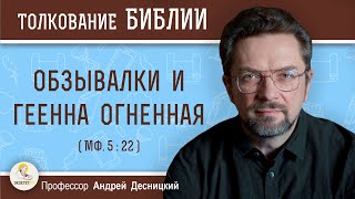 Обзывалки и геенна огненная  (Мф. 5:22)  Профессор Андрей Сергеевич Десницкий