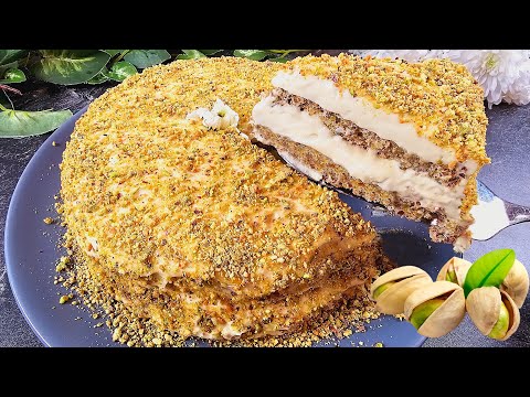 Dont buy it from the pastry shop! The Best Pistachio Cake Recipe, with few ingredients!