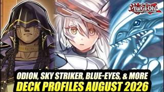 Odion, Sky Striker, Blue-Eyes, & More! Yu-Gi-Oh! Deck Profiles August 2026