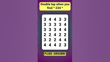 Find 👉 234 👈 in 5 seconds | Visual Test | Observation Skills | Number Search | Find the Odd one out