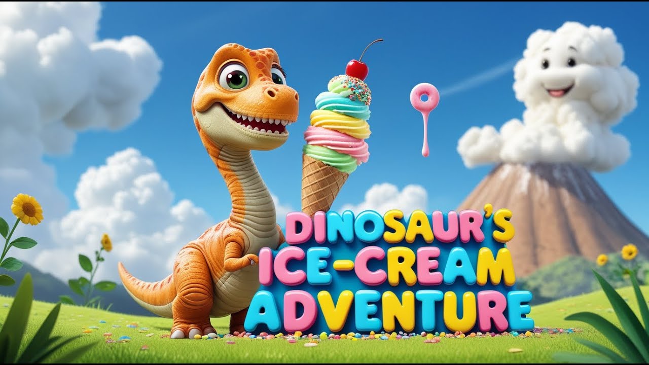 Dinosaur’s Ice-Cream Adventure 🦕🍦 | Funny Kids Cartoon Rhyme