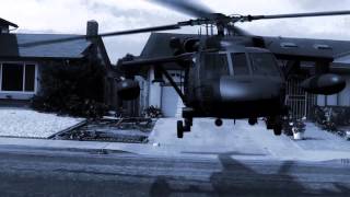 3D Helicopter motion track to live footage.