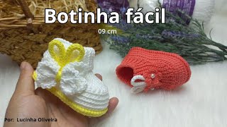 Botinha de crochê 2 em 1 - 09 cm - @FioaFioCroche