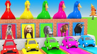 Long Slide Game With Cow Elephant Gorilla Hippopotamus Tiger 3d Animal Game Funny 3d Animals screenshot 1