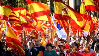 Hundreds of thousands rally in support of Spanish unity in Barcelona