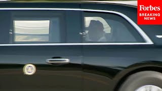 JUST IN: President Trump Arrives At The Trump International Golf Club In West Palm Beach, Florida