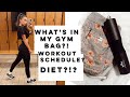 What’s in my gym bag? Workout split? Diet?