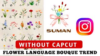 How to make flower language wallpaper | Flower Bouquet TikTok Trend | without using capcut |
