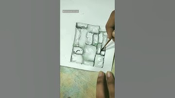 How to draw Stone texture ?#architecture #landscape #texture#watercolour