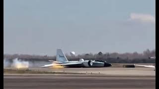 NASA WB-57 Jet's Fiery Belly Landing at Ellington Field - Crew Safe After Gear Failure