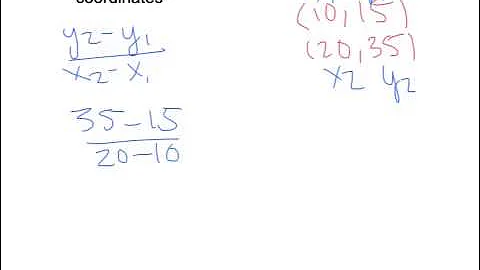 Finding the equation of a line given 2 sets of coordinates