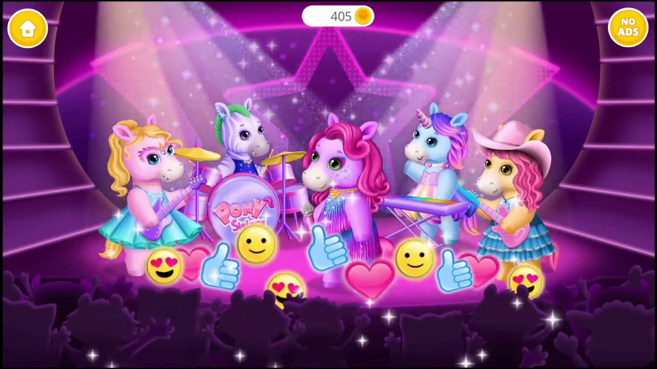 Kids Game - Pony Sisters Pop Music Band - Play, Sing & Design Pony - Games For Girls