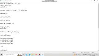 Full Adder using ternary Operator verilog code in dataflow model
