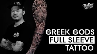 Greek Gods Full Sleeve Tattoo Experience!