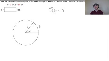 Find the Central Angle Given Radius and Arc Length