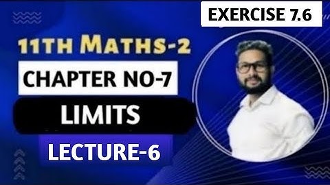 11th Maths-2 | Chapter 7 | Limits | Exercise-7.6 | Lecture 6 | Maharashtra Board |