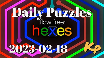 Flow Free Hexes - Daily Puzzles - 2023-02-18 - February 18th 2023