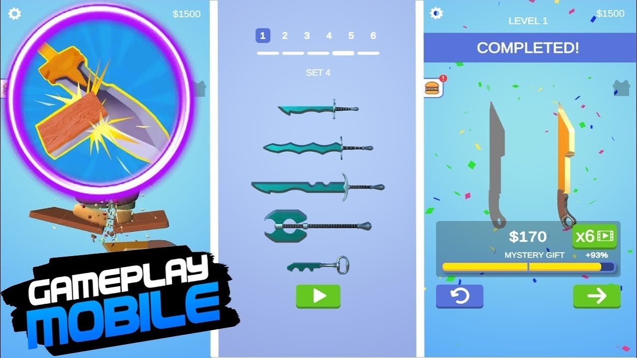 Sharpen Blade Gameplay Walkthrough Part 1 Tutorial (iOS, Android