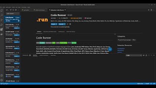 How to install code runner extension on vs code and run code using code runner- English tutorial