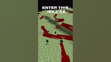 When You Enter this /kill @e  in Minecraft |#shorts #minecraft