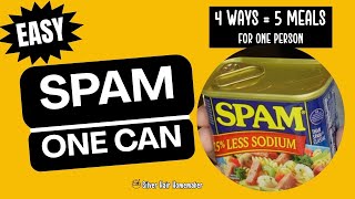 SPAM || ONE CAN - 4 WAYS = 5 MEALS For ONE Person