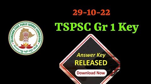 tspsc group 1 key latest update 29-10-22 Download OMR sheet