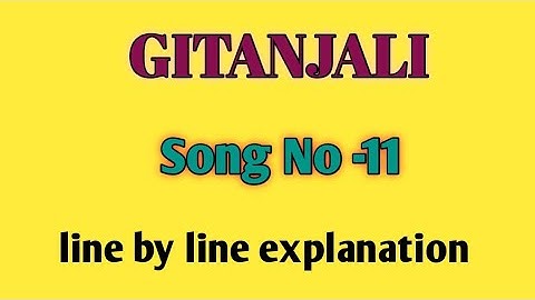 GITANJALI SONG -11#Leave this chanting and singing and telling of beads#Rabindranath Tagore