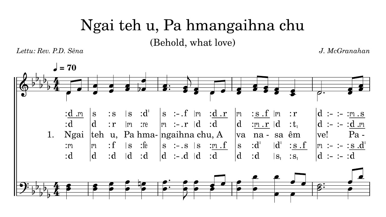 KHB 39 | Ngai teh u, Pa hmangaihna chu (Behold, What Love) | A Capella