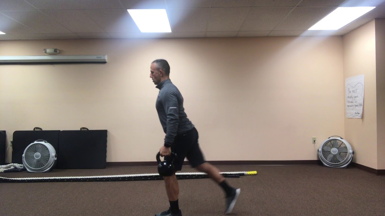 Reverse Lunge to Kettlebell Clean - YouTube