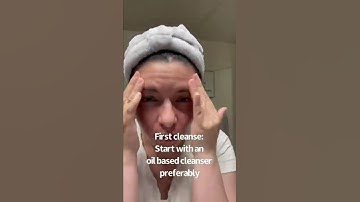 How to double cleanse | Skincare | #Shorts #Skincare #DoubleCleanse
