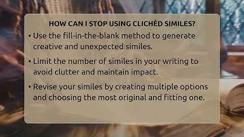 How Can I Stop Using Clichéd Similes? - The Prose Path