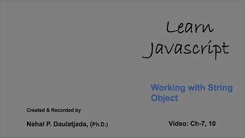 Learn Javascript: Working with String Object - Full Name : concat()