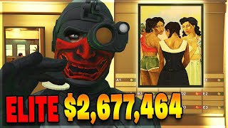 The Fastest $2,677,464 ELITE Painting Heist on GTA 5 Online! (100% Payout Silent \& Sneaky)