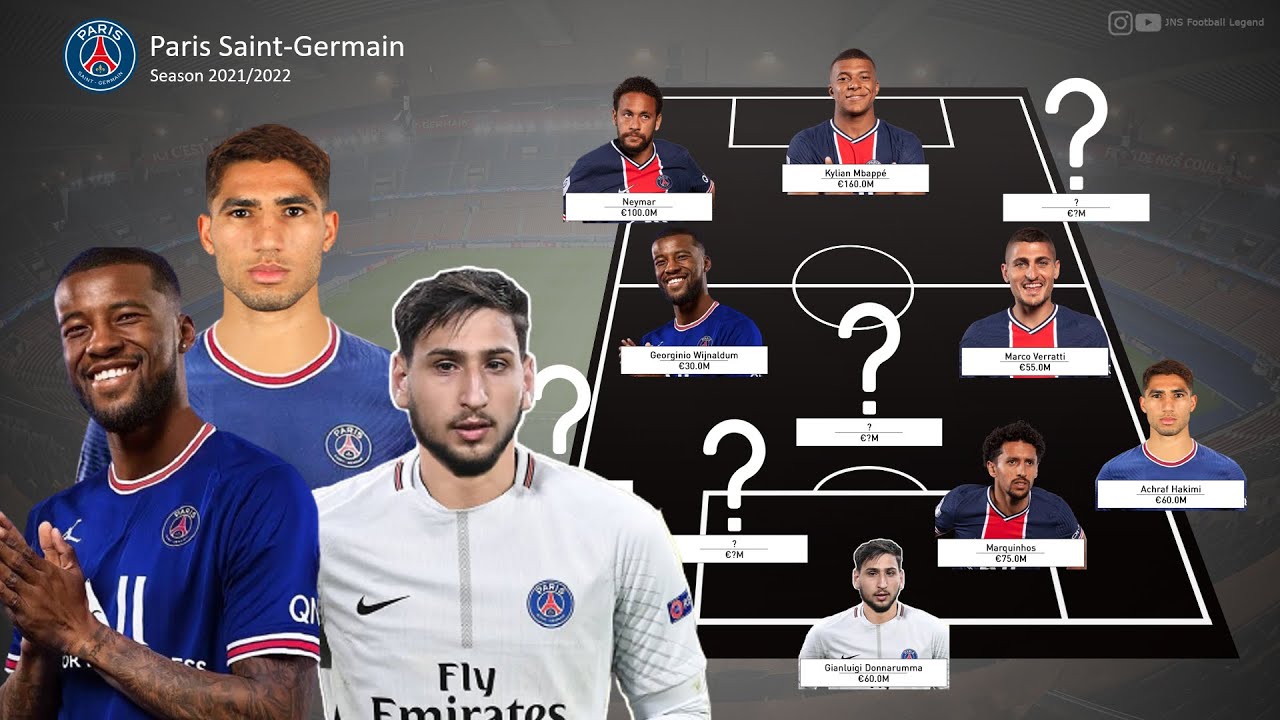 Paris Saint Germain Potential Line Up Next Season 2021 2022 Ft Donnarumma Wijnaldum Hakimi Youtube [ 720 x 1280 Pixel ]