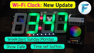 LED pixel clock software update; show Date, Weekdays, Time set button