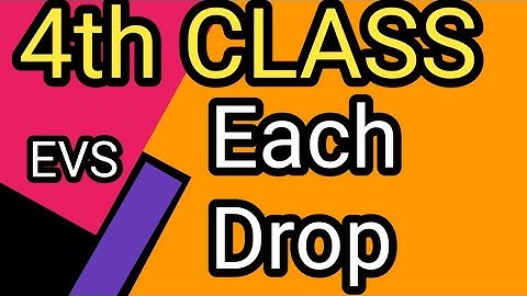 #4th Standard// EVS// Lesson:6// Each Drop#learnwithmechannel