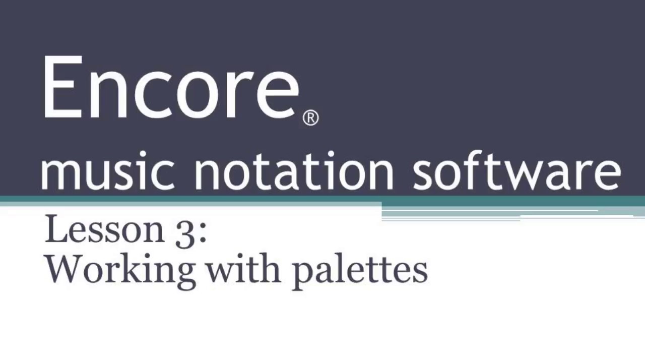 Encore tutorial Lesson 3 YouTube
