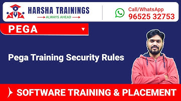 #Pega Tutorials - Pega Training Security Rules -For Training Please Call/Whatsapp +919652532753