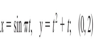 Find an equation of the tangent to the curve at the given point. x = sin(πt), y = t^2 + t; (0,2)