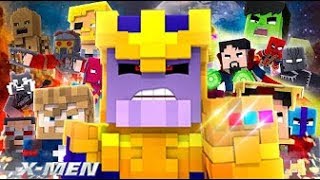 Minecraft Movie - X-MEN &amp; THE AVENGERS INFINITY WAR!!! w/Tiny Turtle &amp; Bruno The Bear