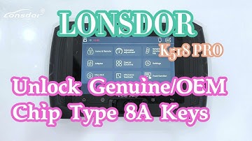 Lonsdor K518 PRO Unlock Genuine OEM Chip Type 8A Keys - Cardiagtool