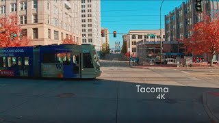 Driving in Downtown Tacoma - 4k