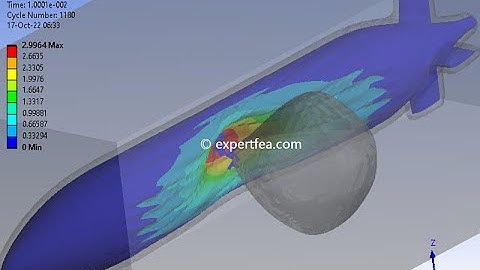 Underwater Explosion Undex Near Submerged Submarine - ANSYS Workbench Explicit Dynamics with Fluids