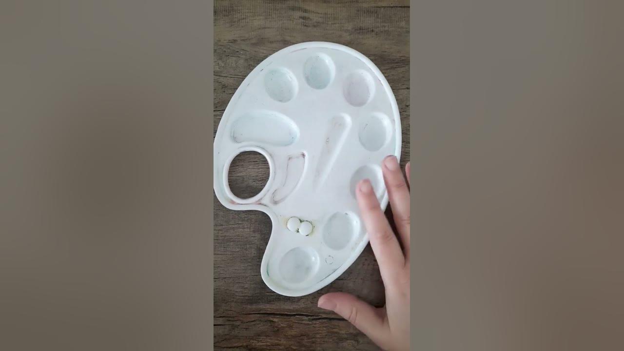Как отмыть палитру от акварели и акрила . Быстро и просто ! #палитра # ...