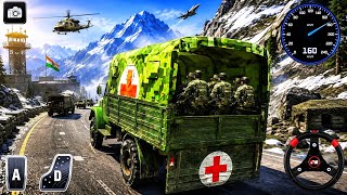 🔥 Army Convoy Mission in Snowy Mountains! Soldiers Transport Gameplay | Realistic Army Truck Driving screenshot 5