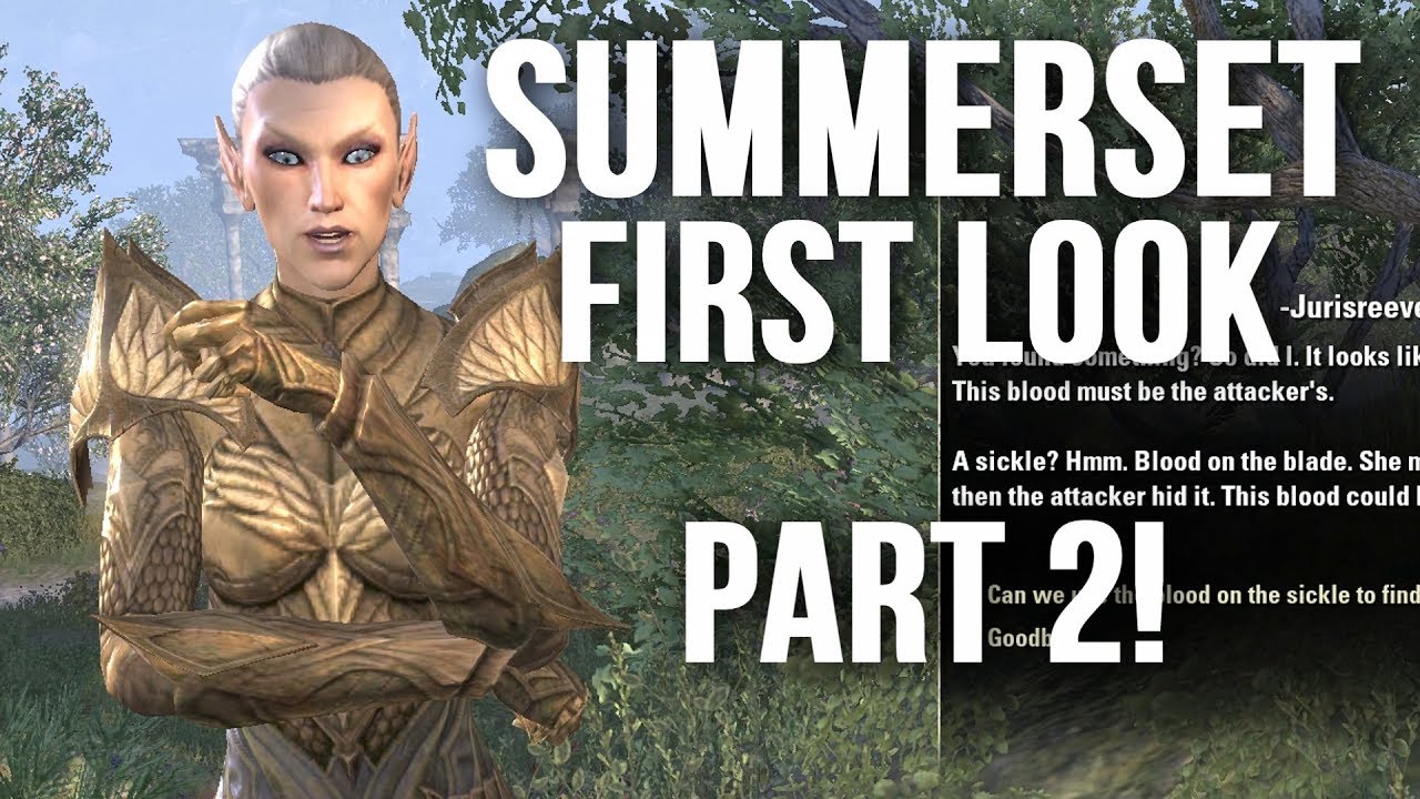 The Elder Scrolls Online: Summerset First Look Part 2! - YouTube