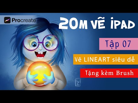 Video ★ (#07) 20 phút học vẽ Procreate | Vẽ #LINEART dễ cực... - YouTube