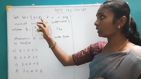 TRB Assistant Professor|PGTRB|TNPSC Statistical services|TNSET|Linear Algebra|Dimension of Spaces